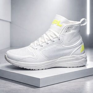 APL Women’s Luxury Street Wear White and Neon Yellow Athletic Shoes size 9.5 🔥🔥🔥